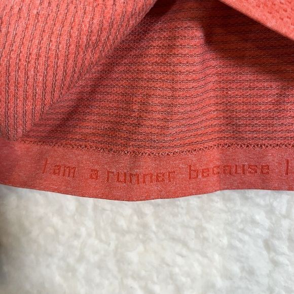 Lululemon Run Swiftly Tech Orange Gray Heather Long Sleeve Shirt Size 2, 4? - Picture 7 of 9